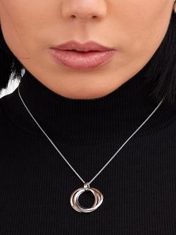 Kit Heath Bevel Trilogy Grande Slider Necklace, Silver - view 2, Silver