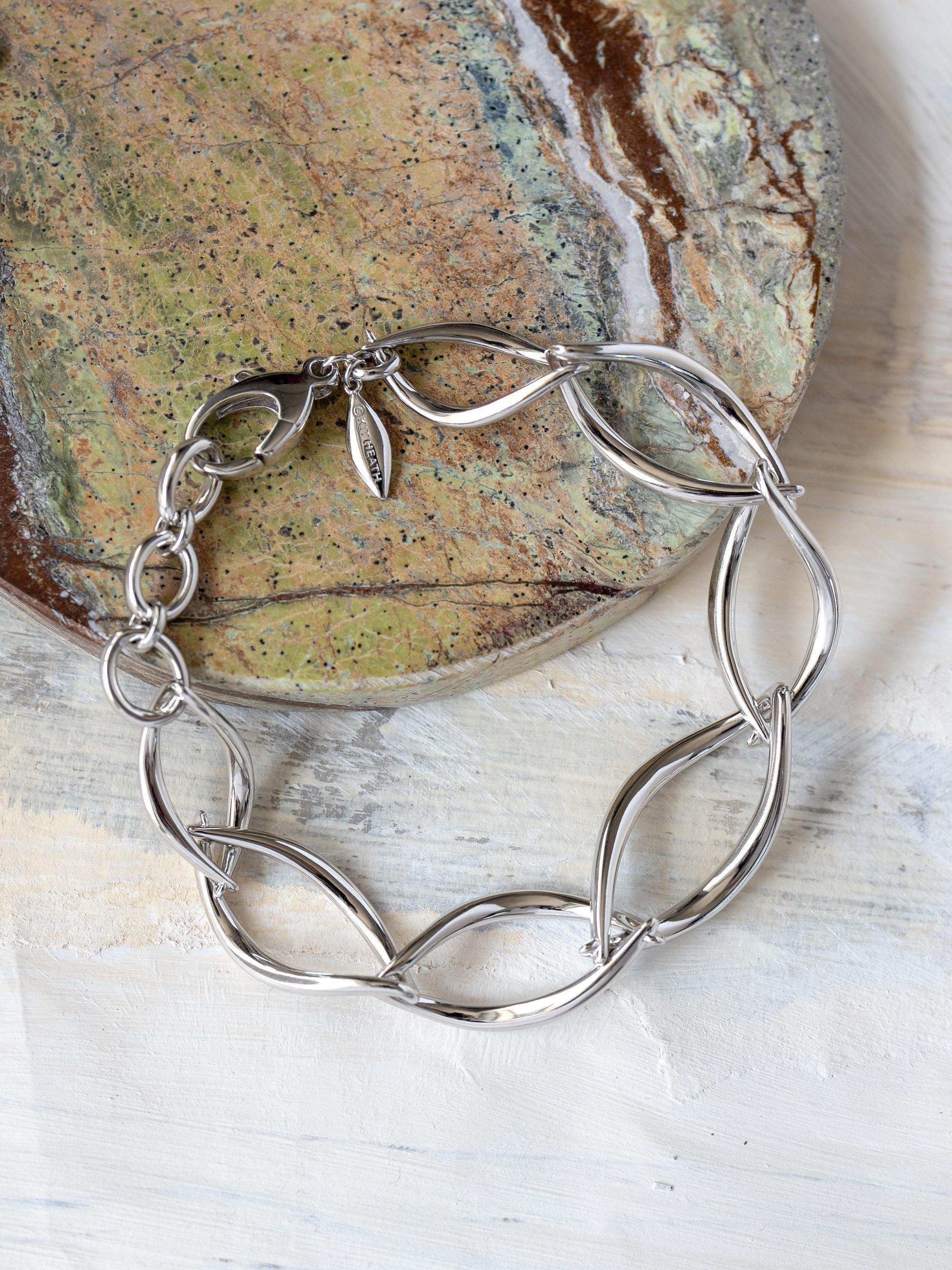 Product image 3 of 5, which shows Kit Heath Entwine Twist Link Bracelet, Silver