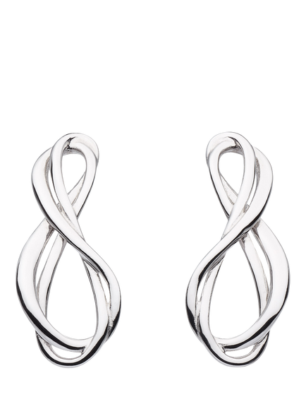 Kit Heath Infinity Stud Earrings, Silver, Silver