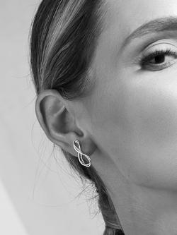 Kit Heath Infinity Stud Earrings, Silver - view 2, Silver