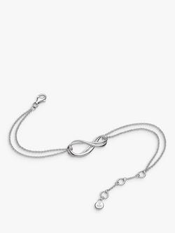 Kit Heath Infinity Double Chain Bracelet, Silver, Silver