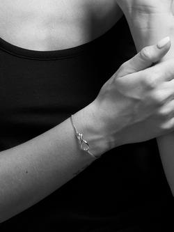 Kit Heath Infinity Double Chain Bracelet, Silver - view 2, Silver