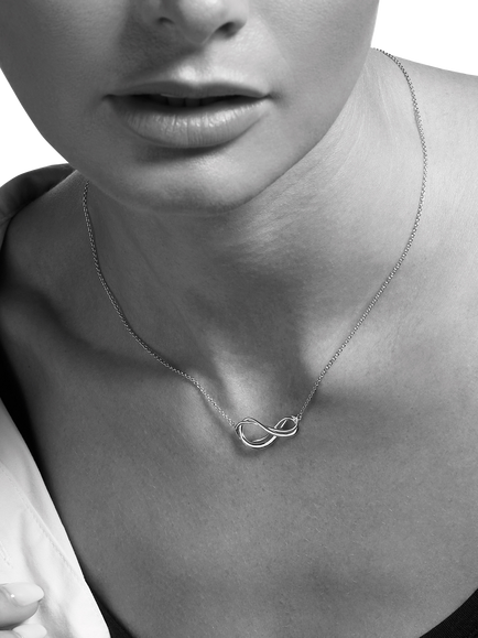 Kit Heath Infinity Necklace, Silver - view 2, Silver
