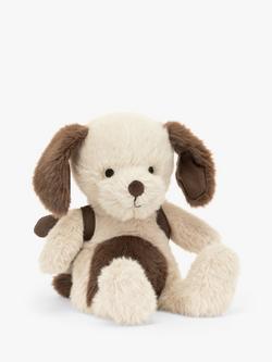 Jellycat Backpack Puppy Soft Toy,One Size, Multi, Cream/Brown