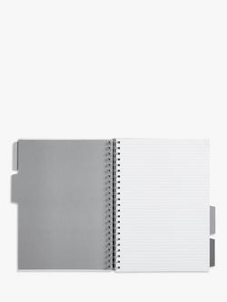 John Lewis 2.0 A4 Subject Divider Organiser, Black - view 2, Black