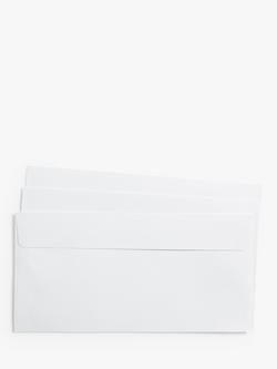 John Lewis 2.0 DL Envelopes, Pack of 25, White - view 2, Black