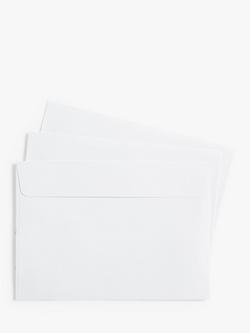 John Lewis 2.0 C6 Envelopes, Pack of 50, White - view 2, Black