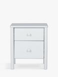 John Lewis Spindle 2 Drawer Bedside Table, Grey