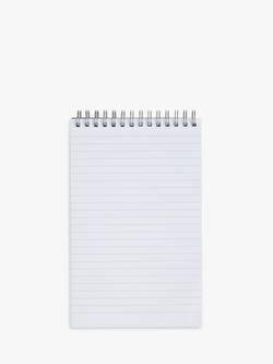 John Lewis 2.0 Spiral Reporter Notebook, Black - view 2, Black