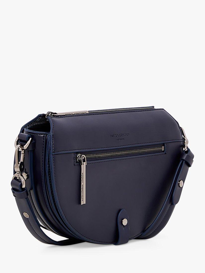 Product image 2 of 5, which shows Jasper Conran London Dahlia Saddle Bag, Navy