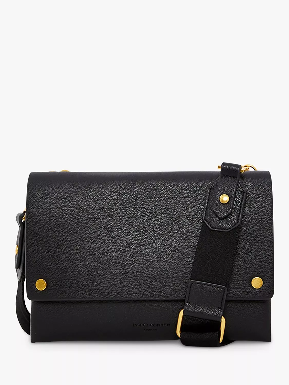 Jasper Conran Dahlia 3 Section Flap Over Cross Body Bag Black