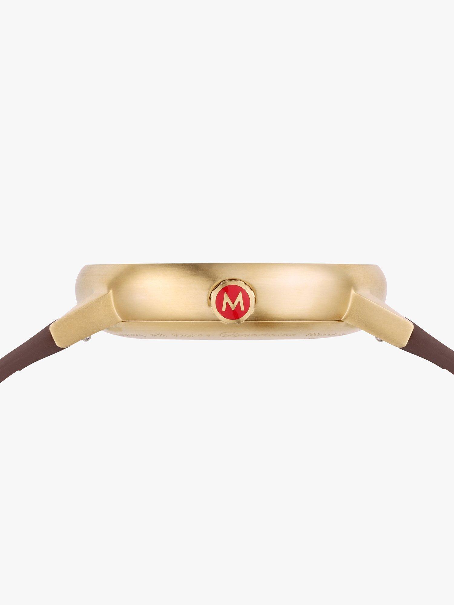 Product image 8 of 9, which shows Mondaine MSE.40112.LGV Unisex Vegan Leather Strap Watch, Brown