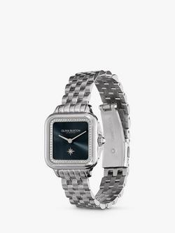 Olivia Burton Women's Grosvenor Square Sunray Dial Crystal Bracelet Strap Watch - view 2, Silver