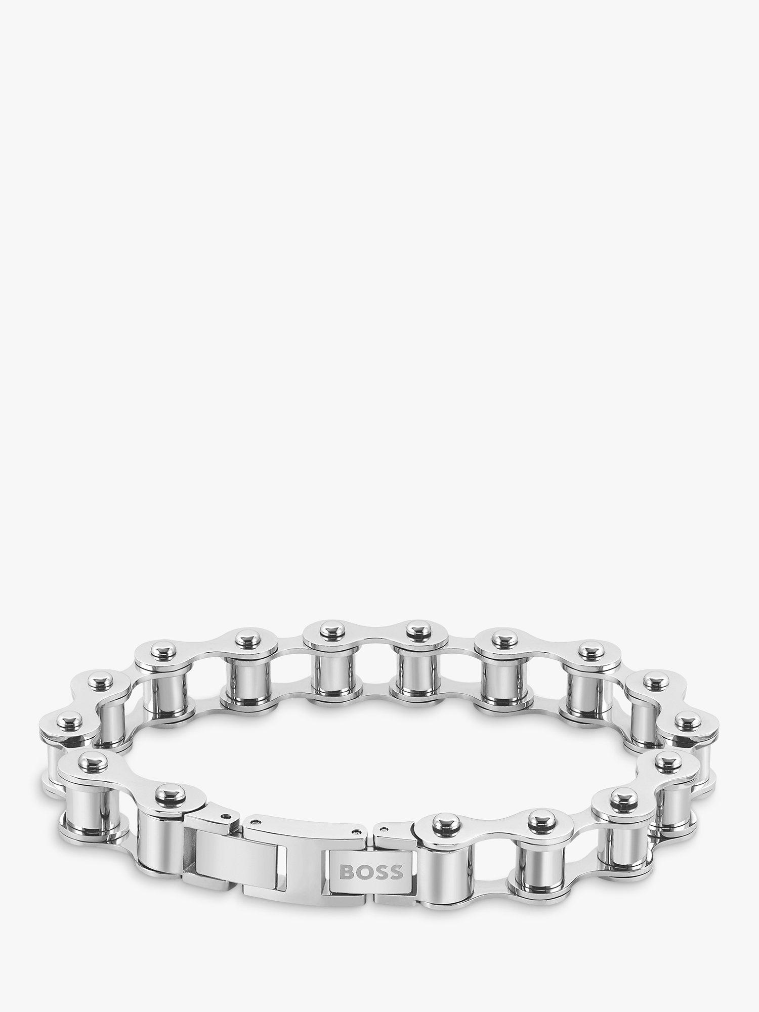 BOSS Men's Cycle Chain Bracelet, Silver