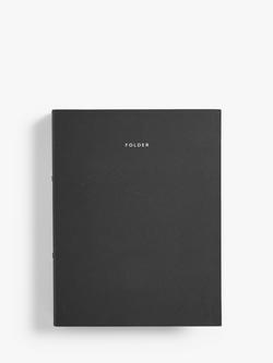 John Lewis 2.0 Ring Binder Folder, Black, Black