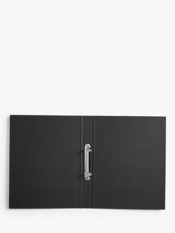 John Lewis 2.0 Ring Binder Folder, Black - view 2, Black