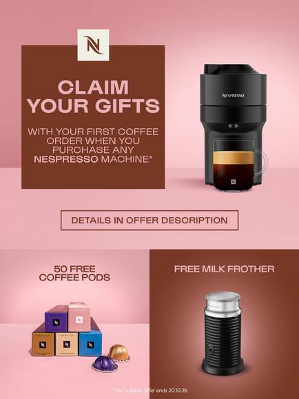 Nespresso Vertuo Lattissima ENV300 Pod Coffee Machine by De'Longhi - view 2, Black