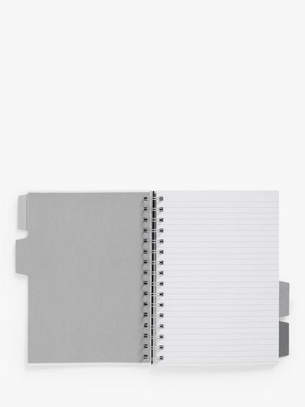John Lewis 2.0 A5 Subject Divider Organiser, Black - view 2, Black