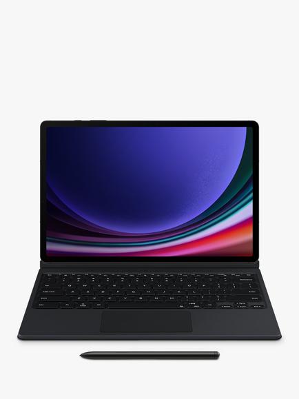 Samsung Galaxy Tab S9+/S9 FE+ Book Cover Keyboard with Trackpad, Black, Black