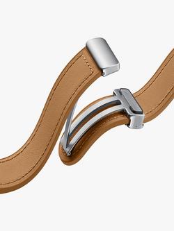 Samsung Galaxy D-Buckle Hybrid Eco-Leather Band Wide for Galaxy Watch6, 20mm M/L, Brown - view 2, Brown