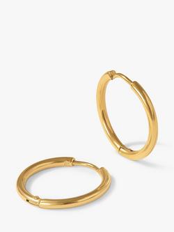 Orelia LUXE Mid Size Hoop Earrings, Gold - view 2, Gold