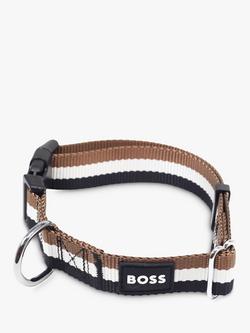 HUGO BOSS Stripe Dog Collar, White/Multi, Multi