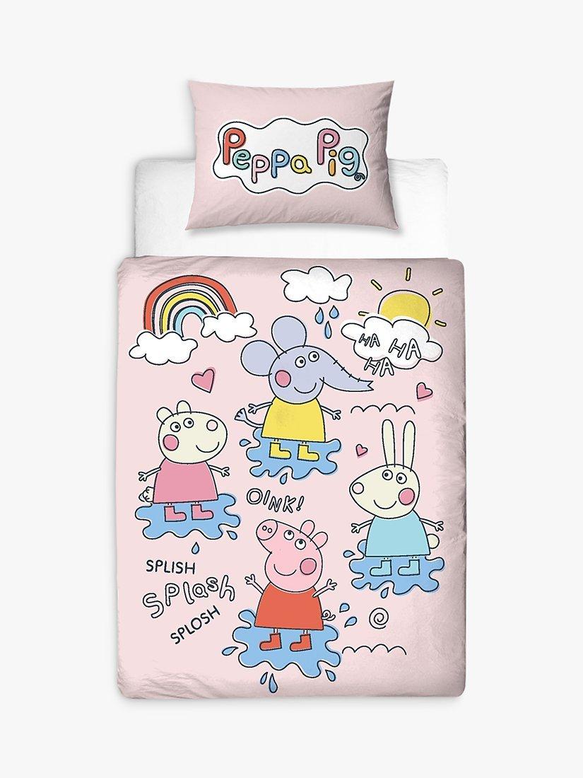 Peppa Pig Easy Care Duvet Cover and Pillowcase Set, Cotbed Set