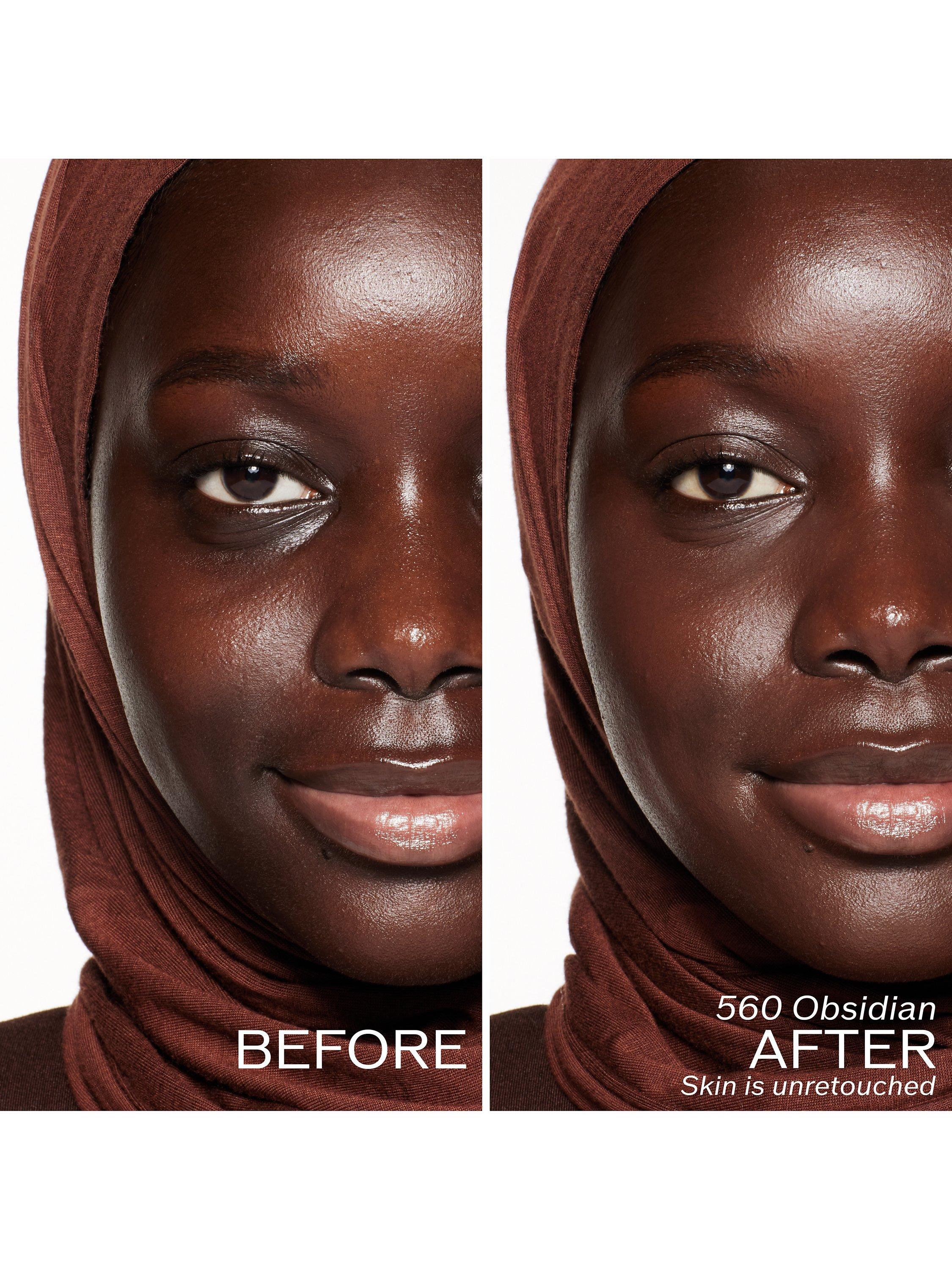 Product image 3 of 8, which shows Shiseido RevitalEssence Glow Foundation, Obsidian 560