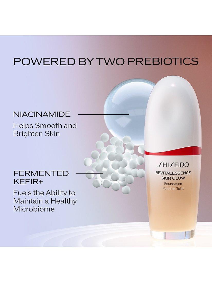 Product image 5 of 8, which shows Shiseido RevitalEssence Glow Foundation, Obsidian 560