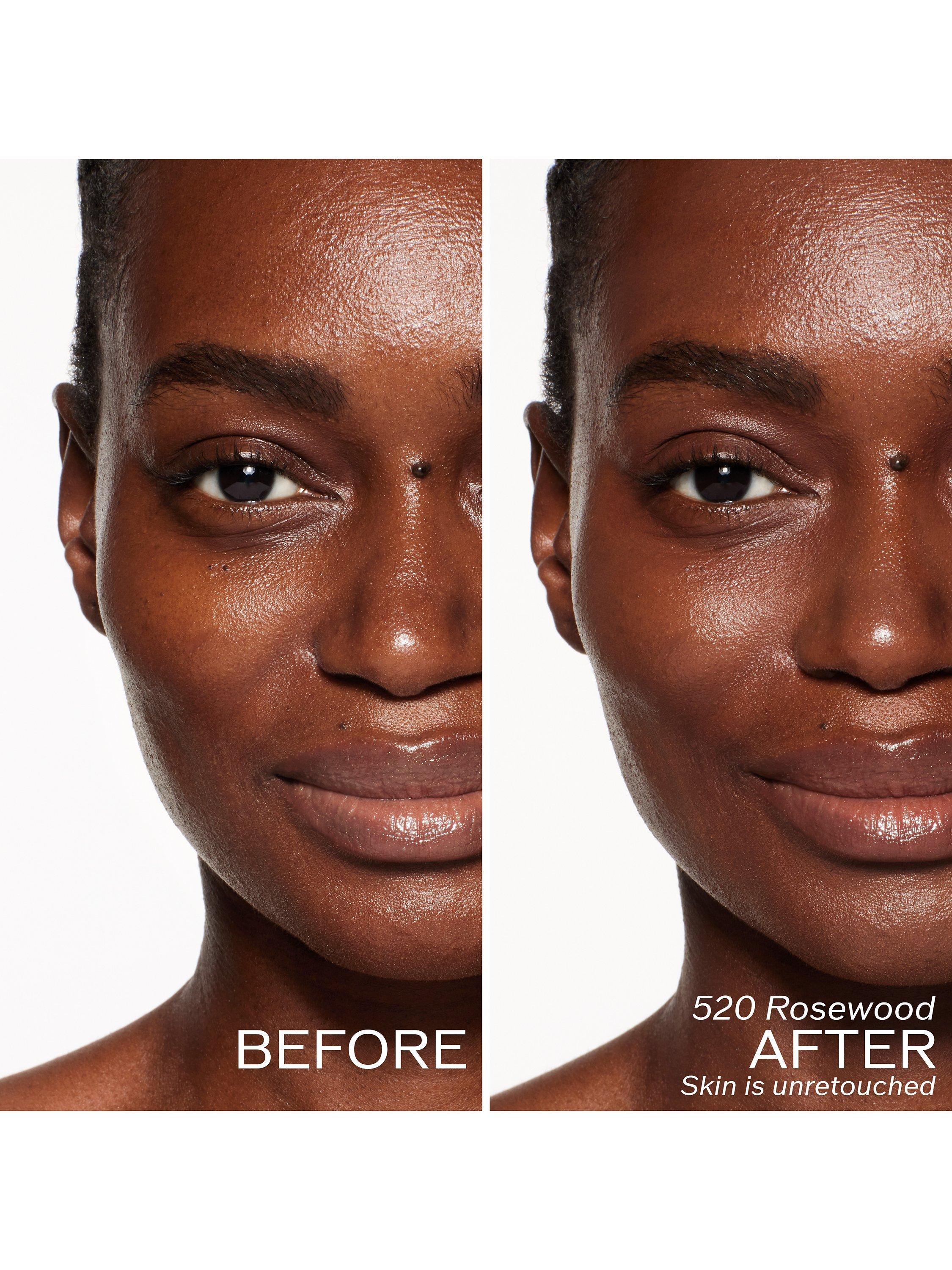 Product image 3 of 8, which shows Shiseido RevitalEssence Glow Foundation, Rosewood 520