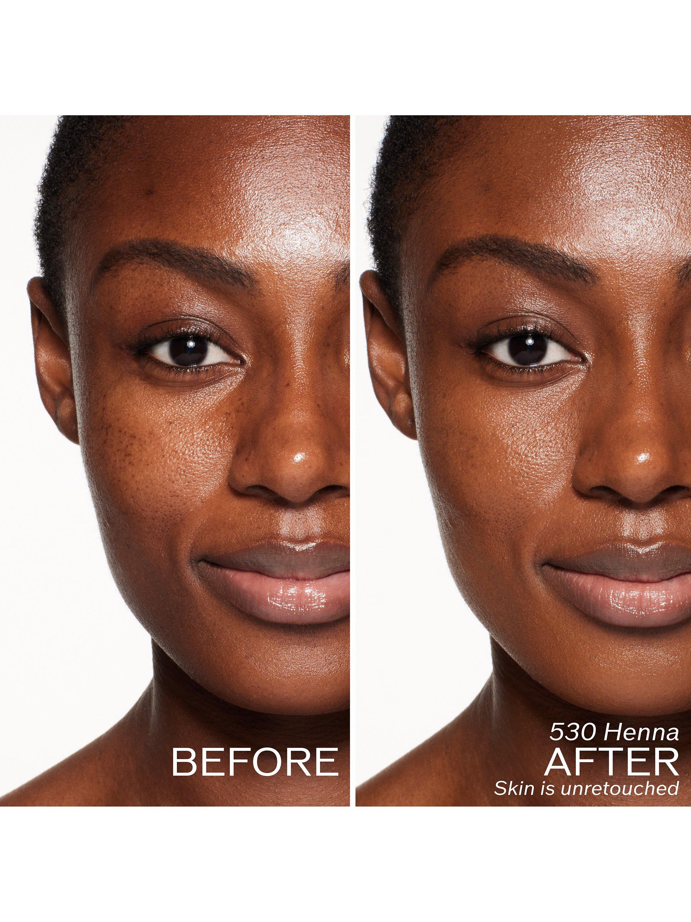 Product image 3 of 8, which shows Shiseido RevitalEssence Glow Foundation, Henna 530