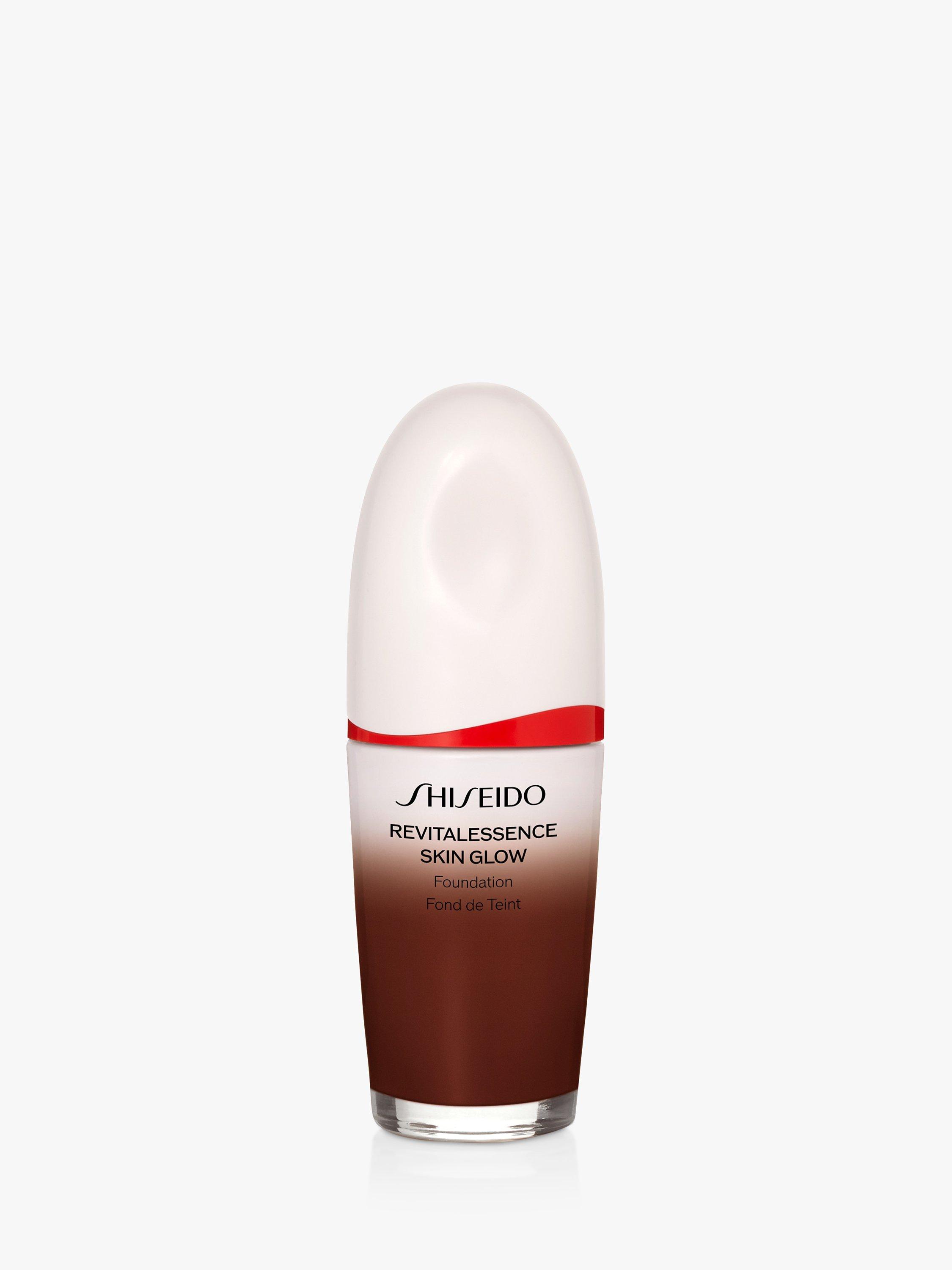 Product image 1 of 8, which shows Shiseido RevitalEssence Glow Foundation, Mahogany 540