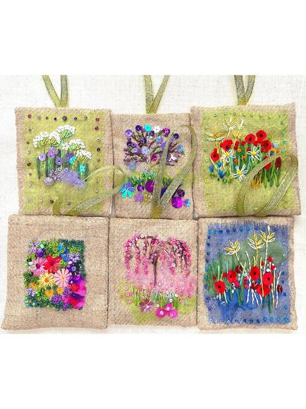 Rowandean Lavender Pockets Embroidery Kit, Multi