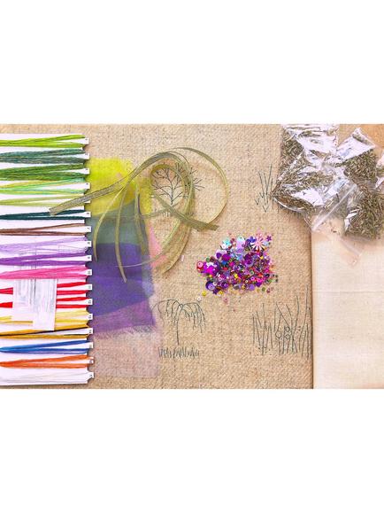 Rowandean Lavender Pockets Embroidery Kit - view 2, Multi