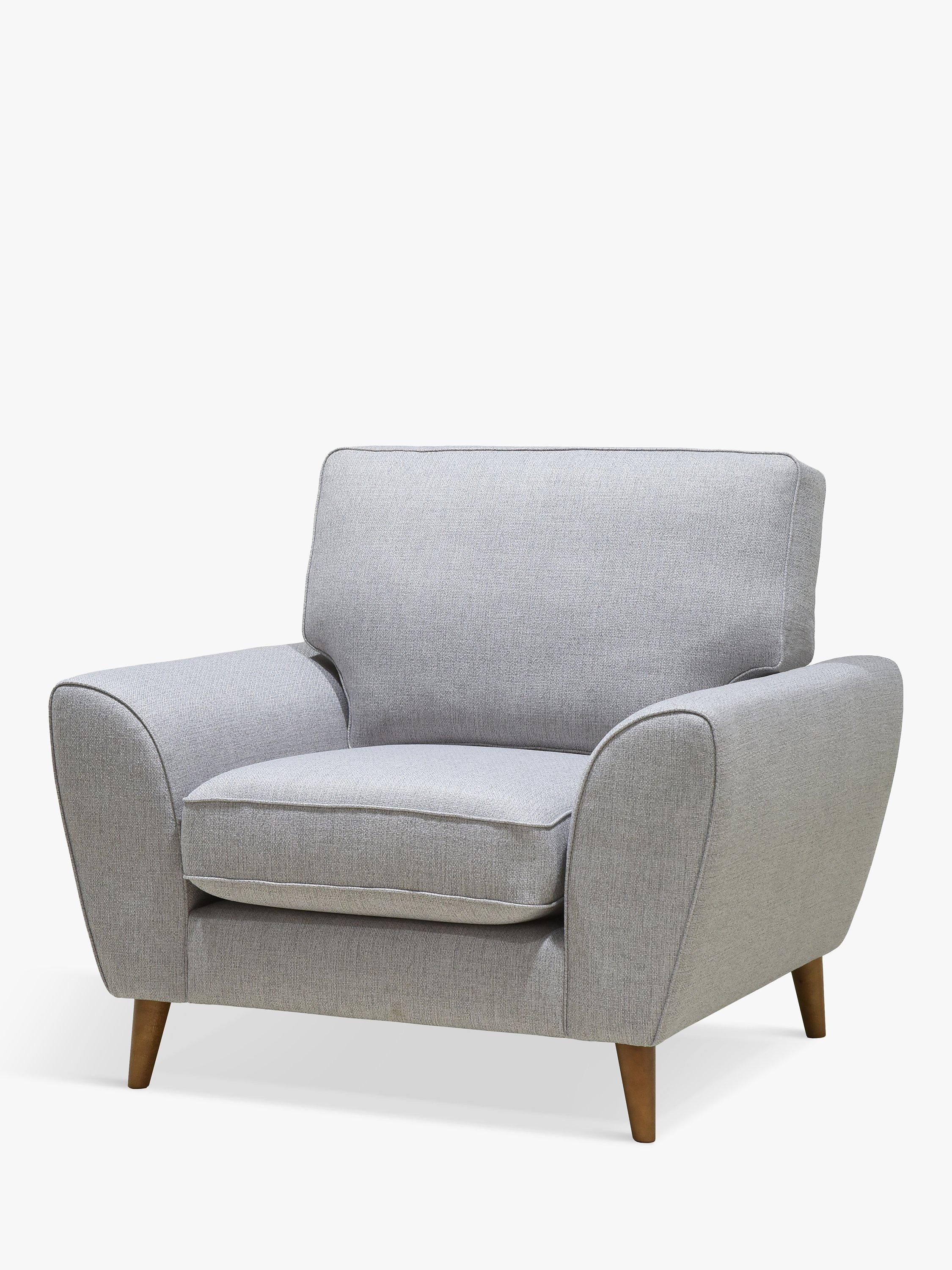 AMBLESIDE Range, John Lewis Ambleside Armchair, Dark Leg, Textured Weave Grey