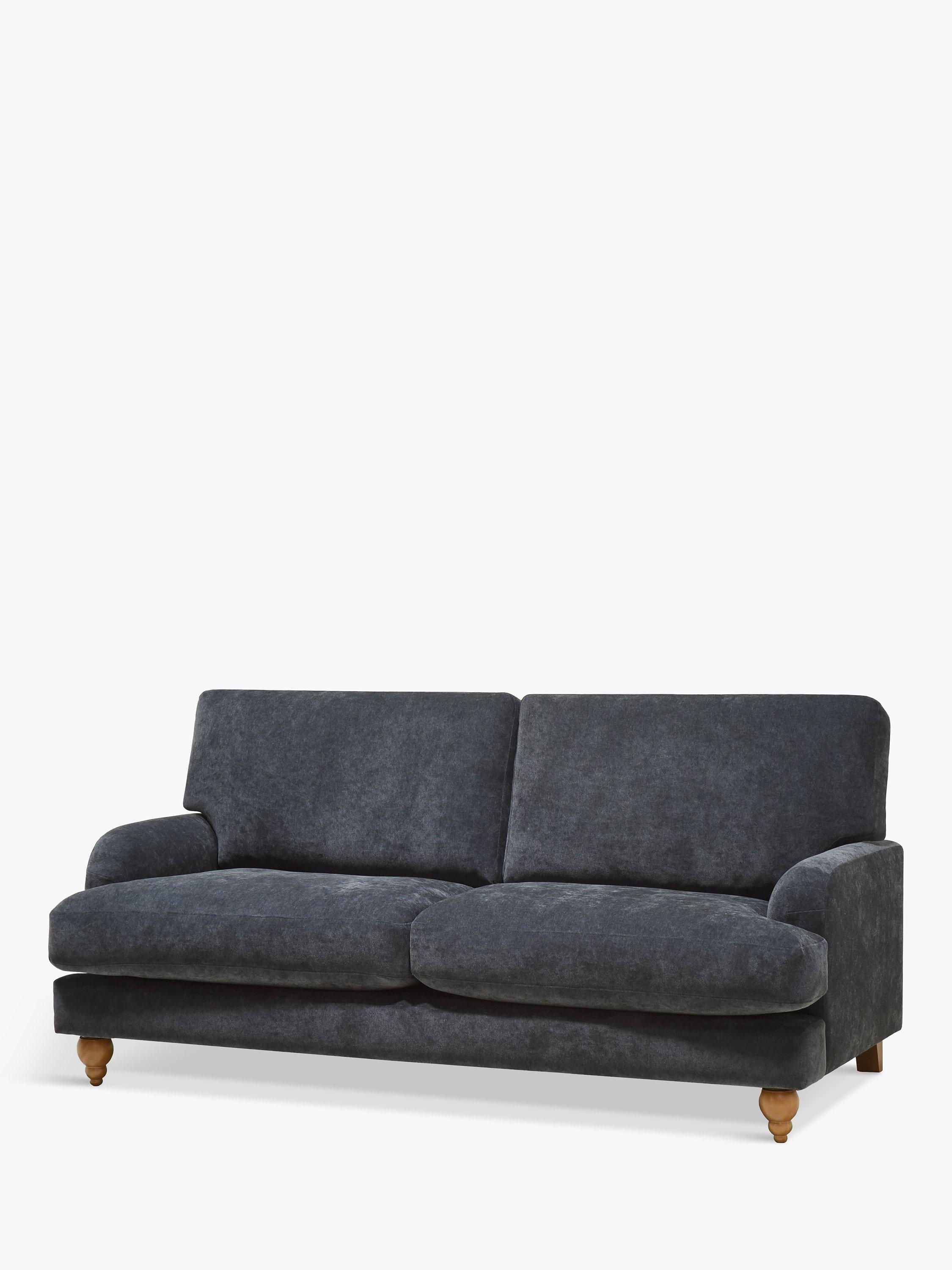 Clover Range, John Lewis Clover Large 3 Seater Sofa, Dark Leg, Chunky Chenille Charcoal