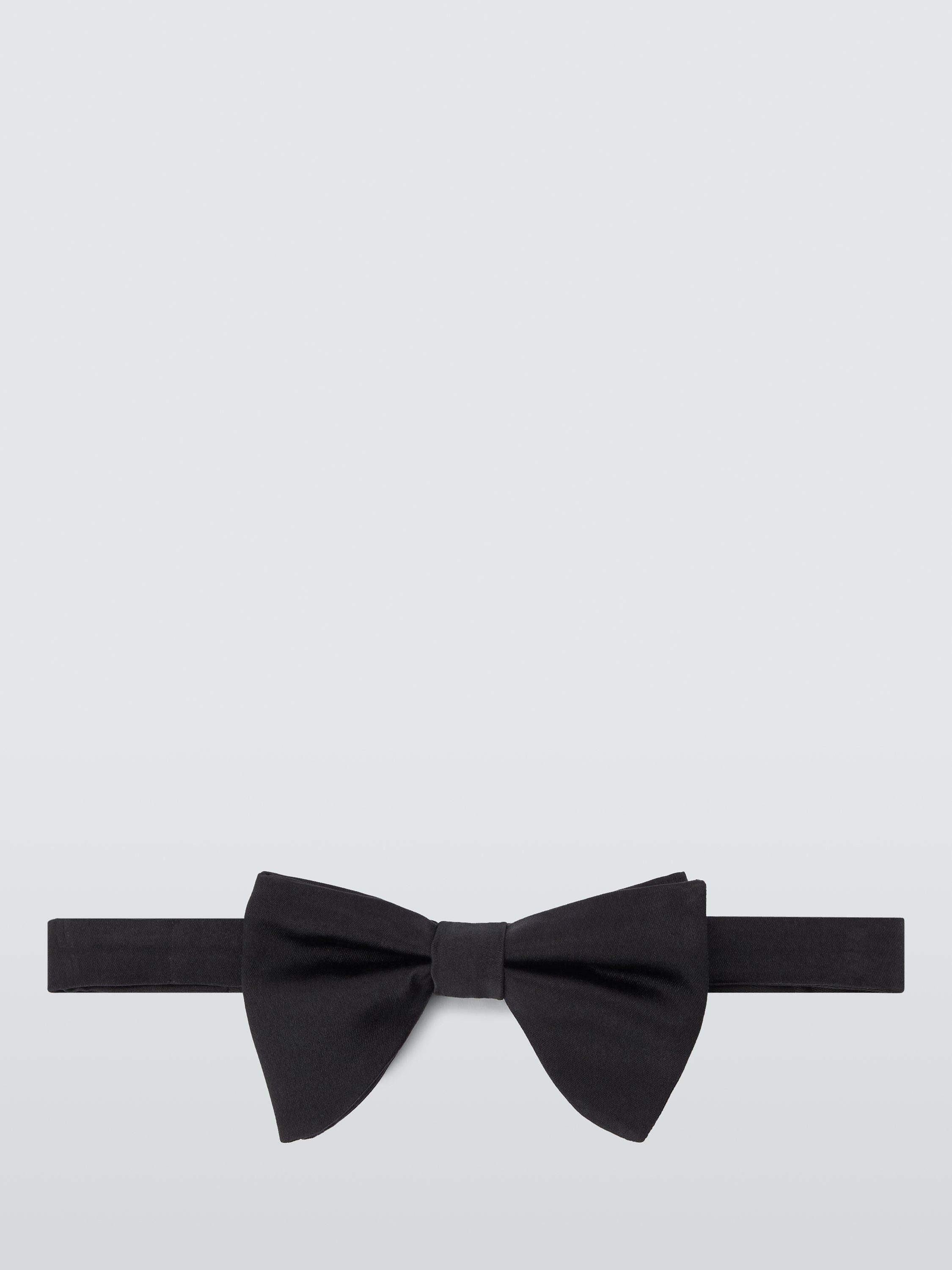Product image 1 of 4, which shows Kin Oversized Ready Tied Silk Blend Bow Tie, Black