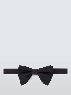 Kin Oversized Ready Tied Silk Blend Bow Tie, Black, Black