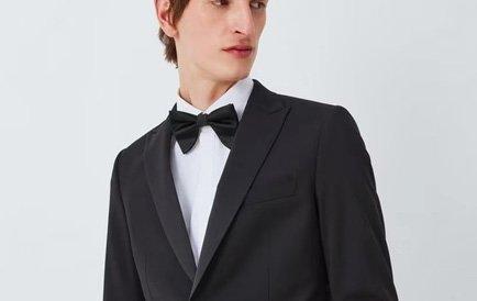 Product image 2 of 4, which shows Kin Oversized Ready Tied Silk Blend Bow Tie, Black
