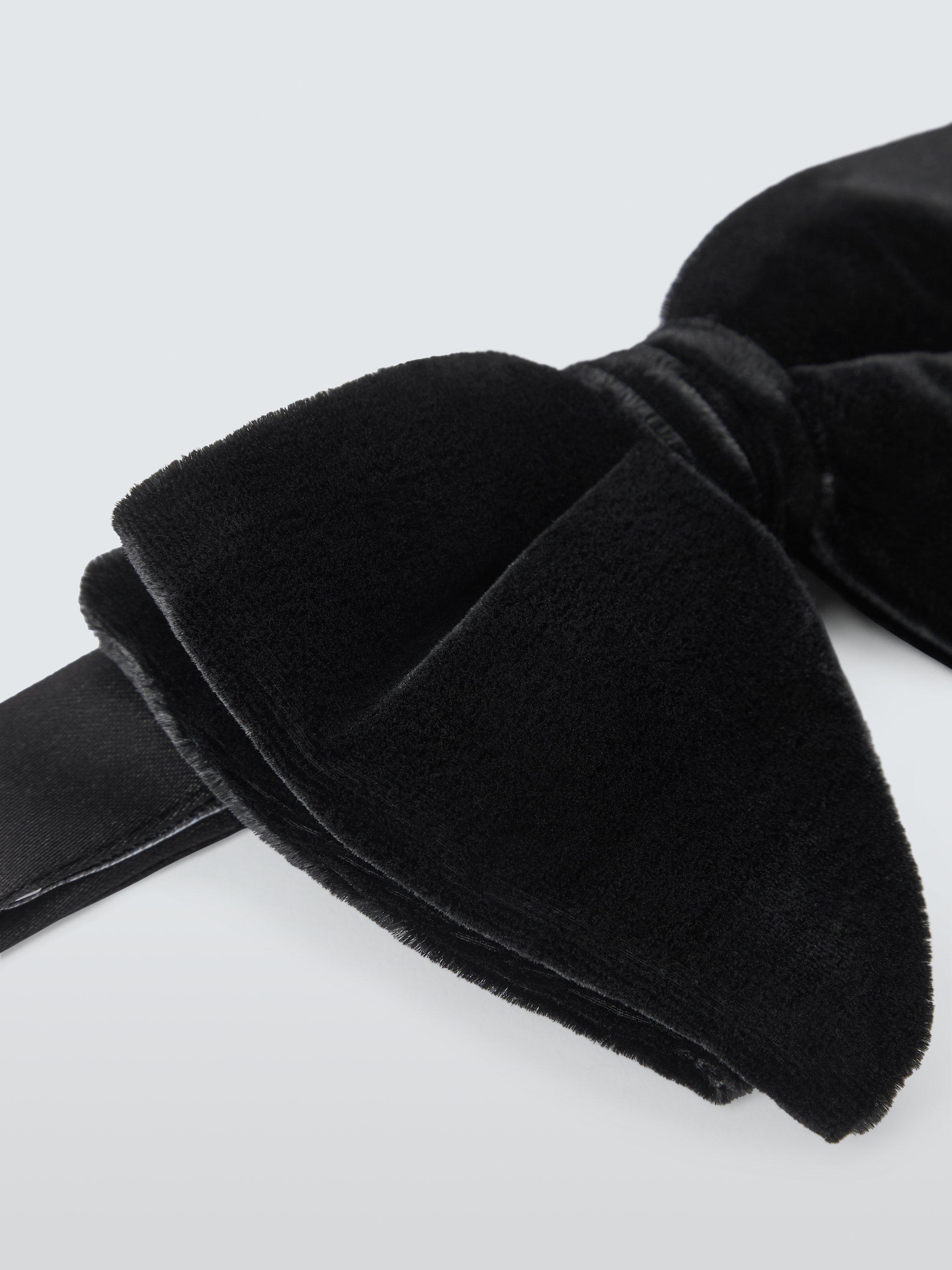Product image 3 of 5, which shows Kin Oversized Ready Tied Velvet Bow Tie, Black