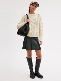 Coach Lana Leather Shoulder Bag - view 2, Black