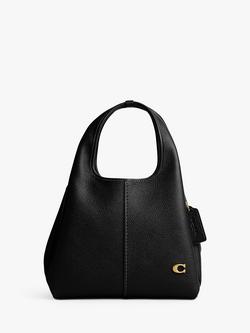 Coach Lana 23 Small Leather Grab Bag, Black