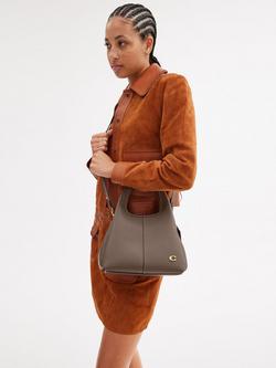 Coach Lana 23 Small Leather Grab Bag - view 2, Dark Stone