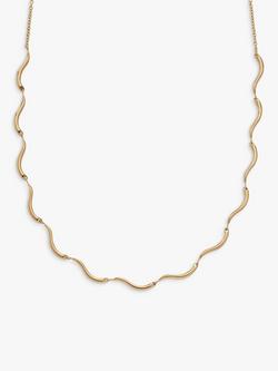 Skagen Wave Chain Necklace, Gold, Gold