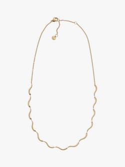 Skagen Wave Chain Necklace, Gold - view 2, Gold