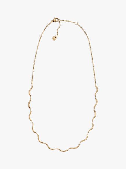 Skagen Wave Chain Necklace, Gold - view 2, Gold