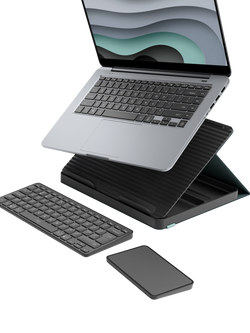 Logitech Casa Pop-Up Desk with Wireless Keyboard & Touchpad - view 2, Graphite