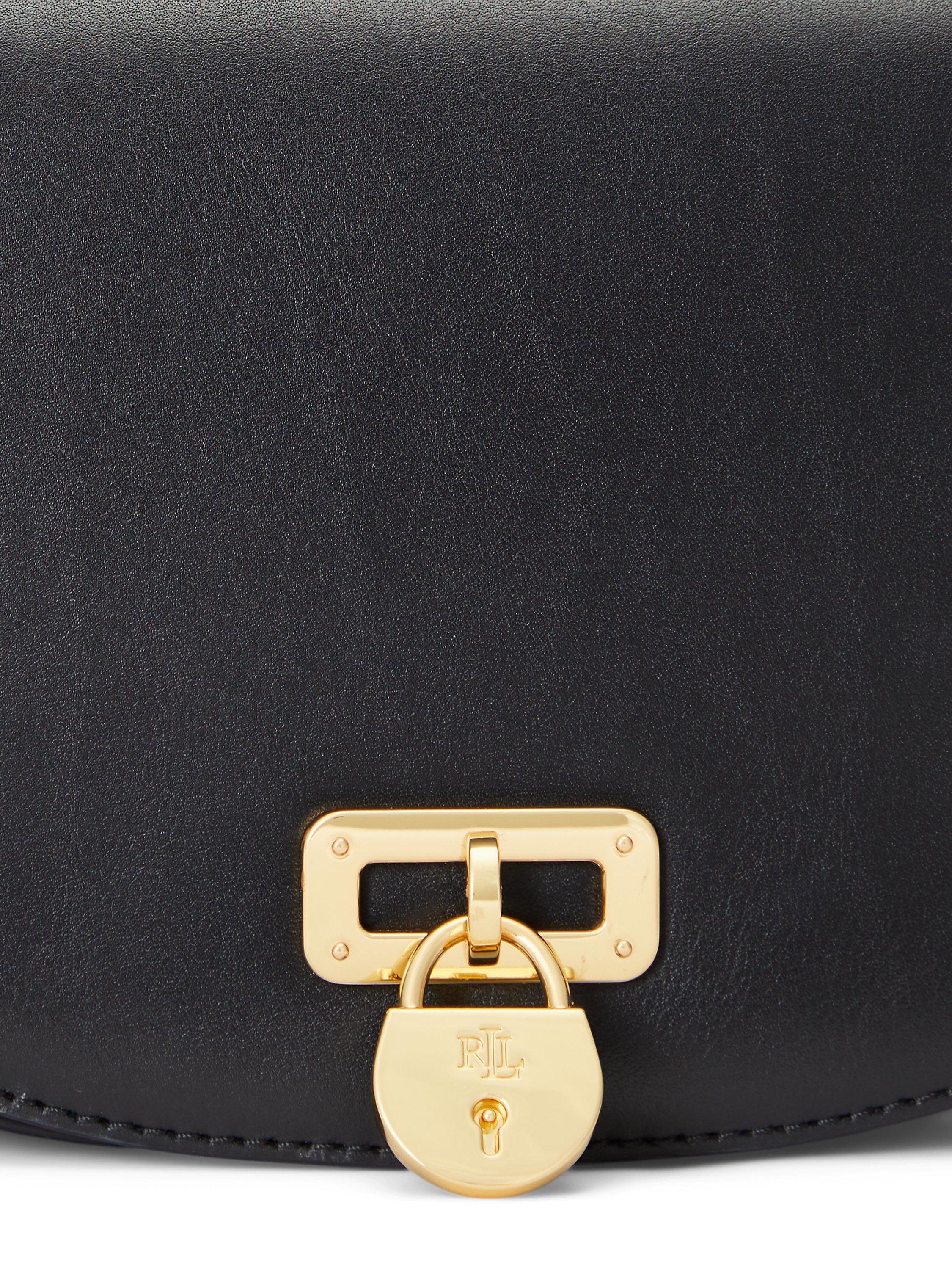 Lauren Ralph Lauren Tanner Leather Cross Body Bag, Black