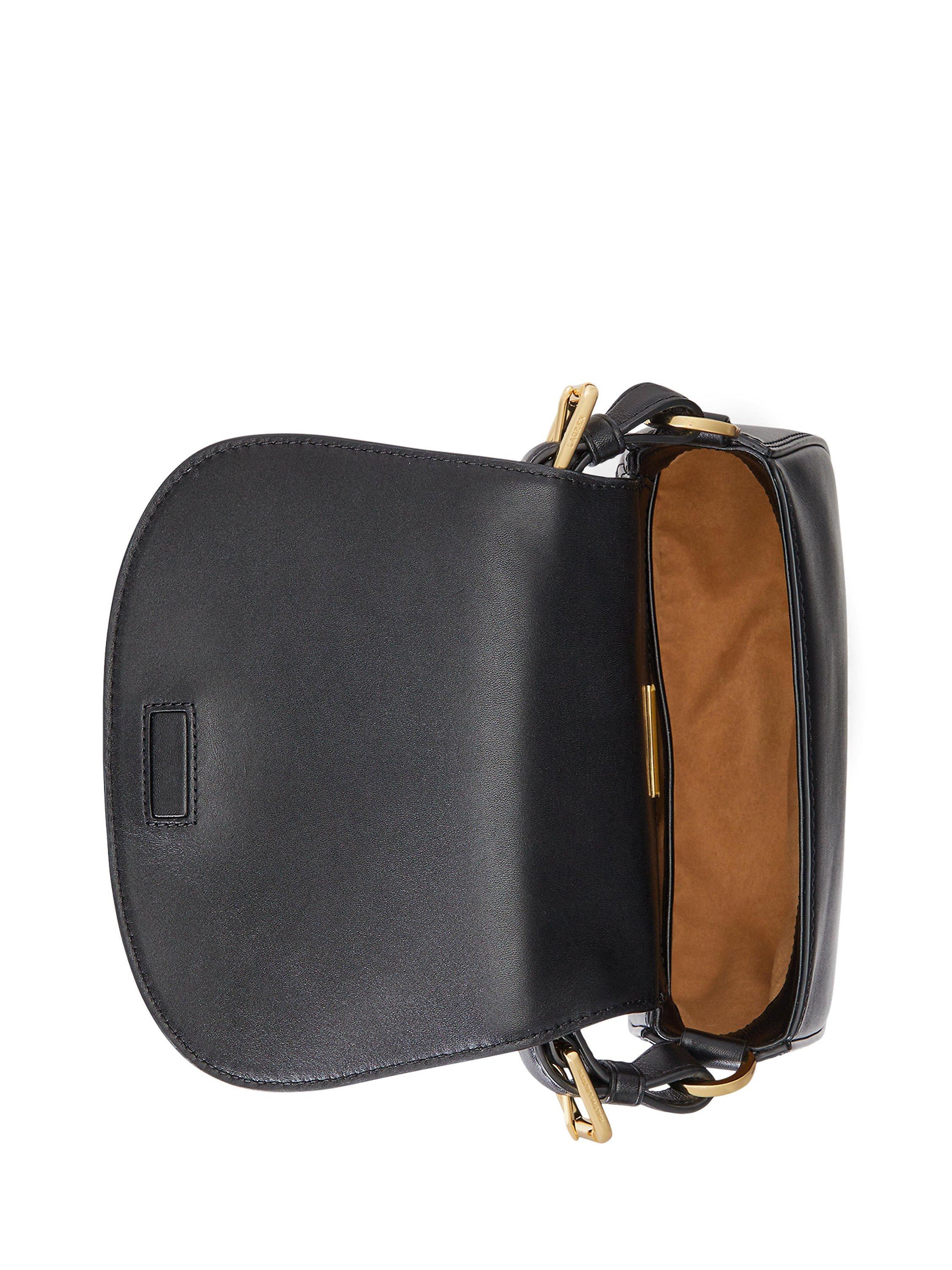 Lauren Ralph Lauren Tanner Leather Cross Body Bag, Black