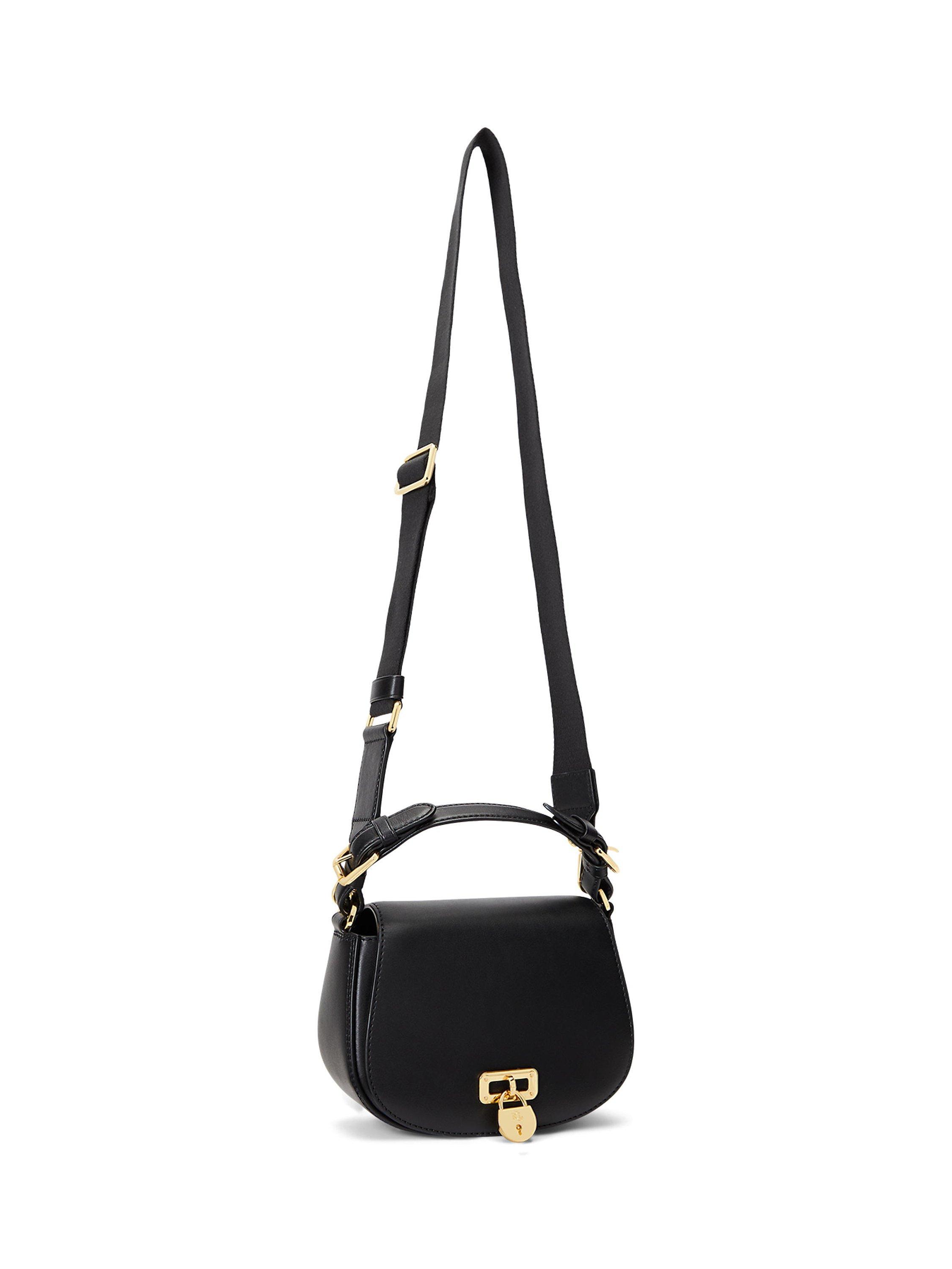 Lauren Ralph Lauren Tanner Leather Cross Body Bag, Black